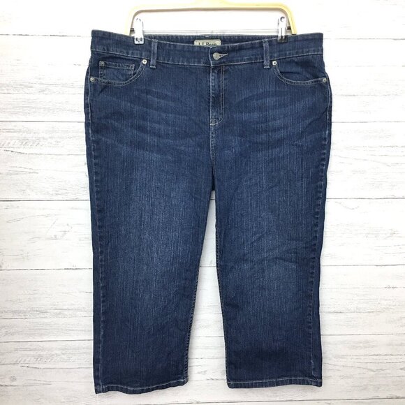 L.L. Bean Women's Jeans Favorite Fit Capri Stretch size 18 length 21" - Picture 1 of 7